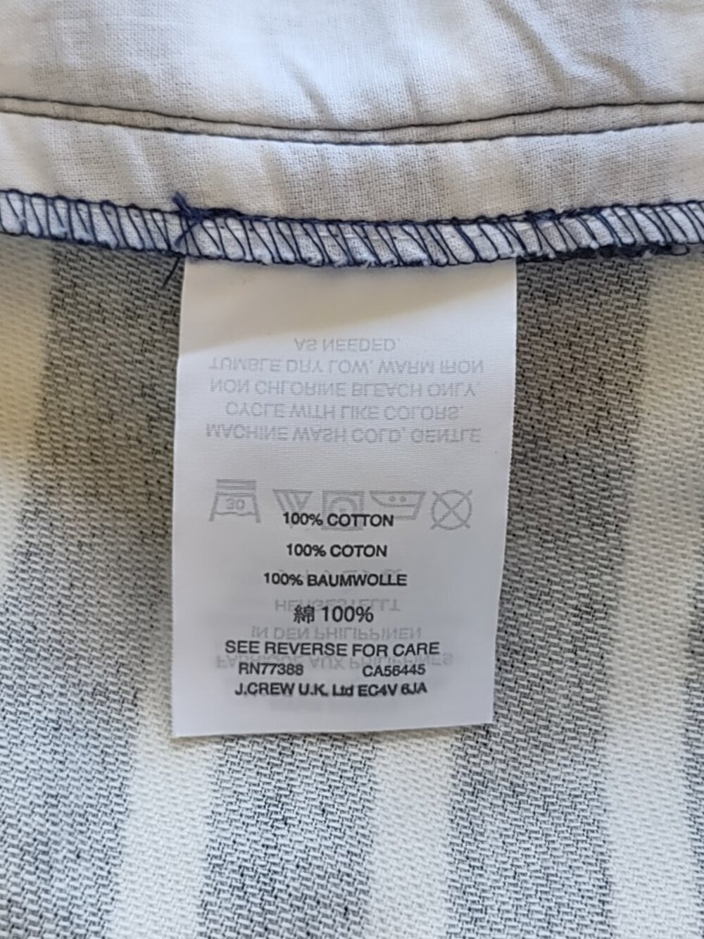 J. Crew Nautical Stripe Sailor Pant Size 4 Wide Leg Coastal Beach Resort - Picture 11 of 12